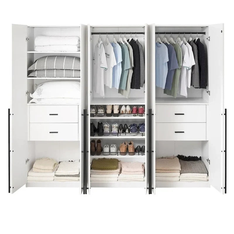 Manhattan Comfort Lee Armadio Guardaroba a 3 Moduli Indipendenti Moderno