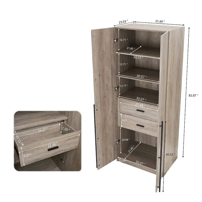 Manhattan Comfort Lee Armadio Guardaroba a 3 Moduli Indipendenti Moderno