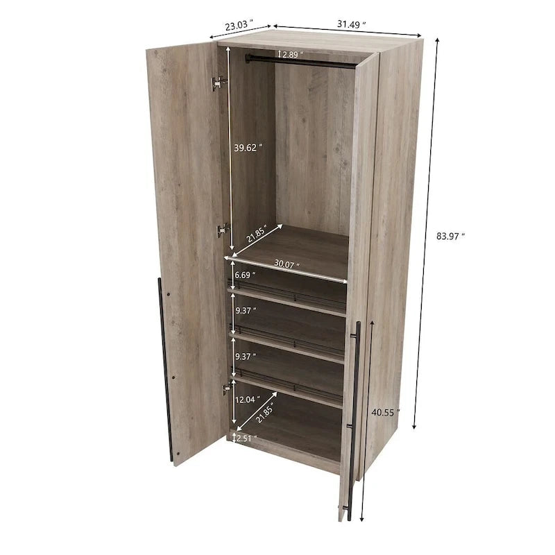 Manhattan Comfort Lee Armadio Guardaroba a 3 Moduli Indipendenti Moderno