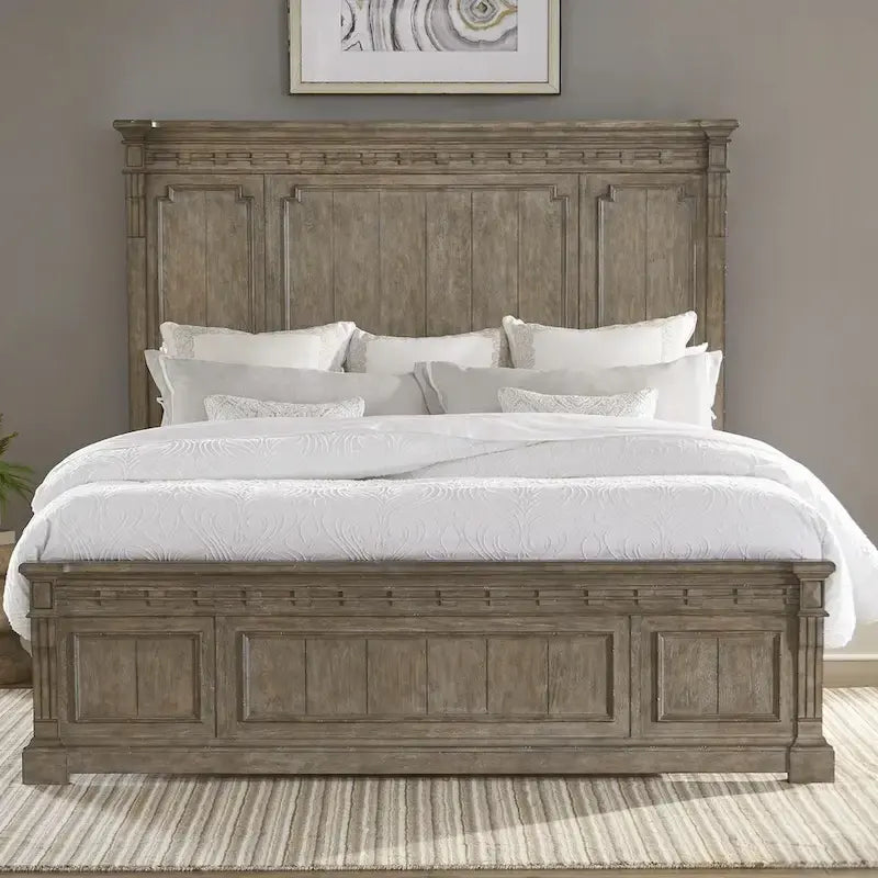Letto a pannelli Town & Country color tortora polveroso