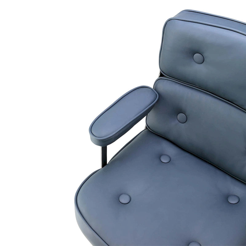 Height Adjustable Leather Ergonomic Office Chair with Lumbar Support