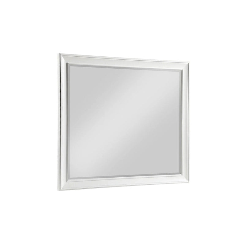 Camera da letto moderna a pannelli bianca a 6 pezzi Leo