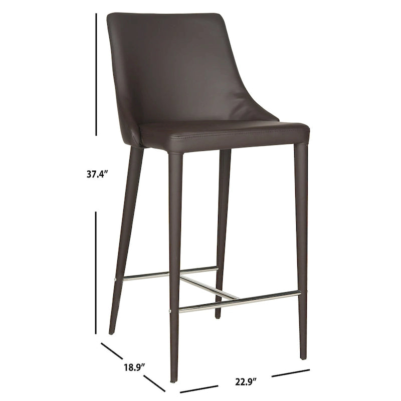 SAFAVIEH Soledad Sgabello da 66 cm bianco (set da 2) - 22,9 x 18,9 x 37,4 - 23Lx19Px37A
