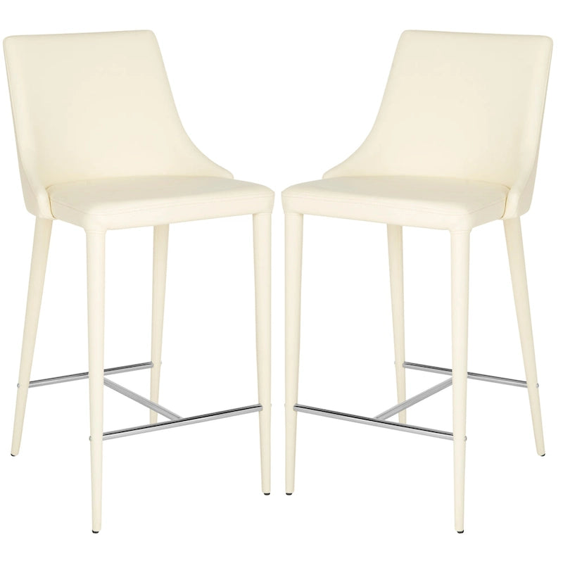 SAFAVIEH Soledad Sgabello da 66 cm bianco (set da 2) - 22,9 x 18,9 x 37,4 - 23Lx19Px37A
