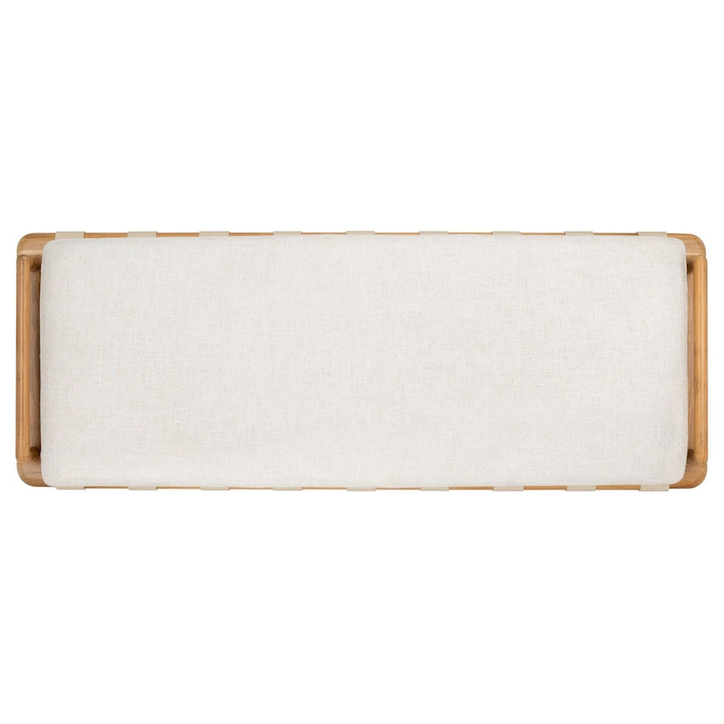 Panca imbottita in teak SAFAVIEH Couture Grizelda - 70 L x 26 P x 19 A - 70Lx26Px19A