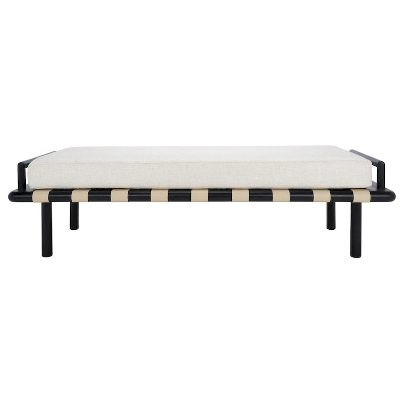 Panca imbottita in teak SAFAVIEH Couture Grizelda - 70 L x 26 P x 19 A - 70Lx26Px19A