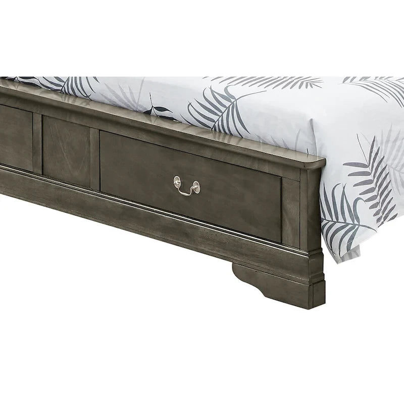Letto Matrimoniale Contenitore in Legno con Pannello Luigi Filippo
