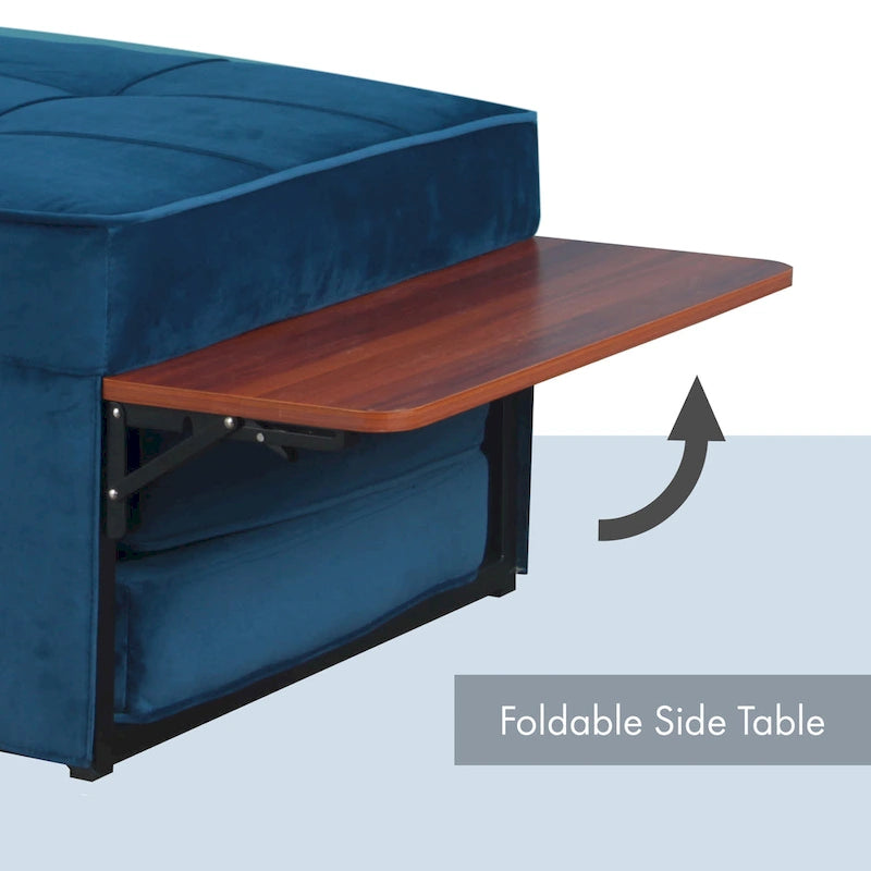 Poggiapiedi/futon convertibile assemblato Hattie di Furniture of America