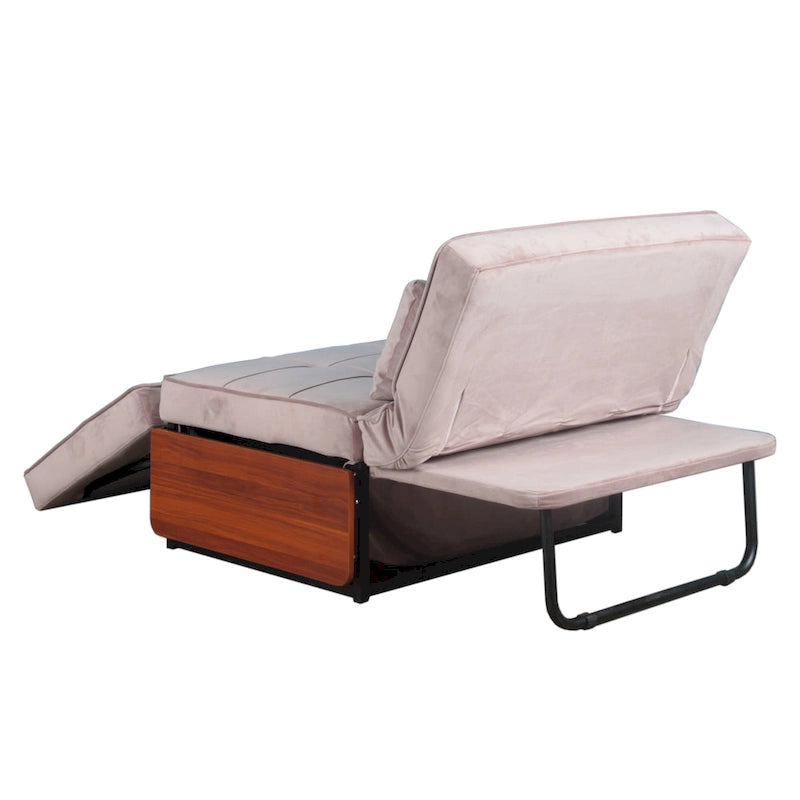 Poggiapiedi/futon convertibile assemblato Hattie di Furniture of America