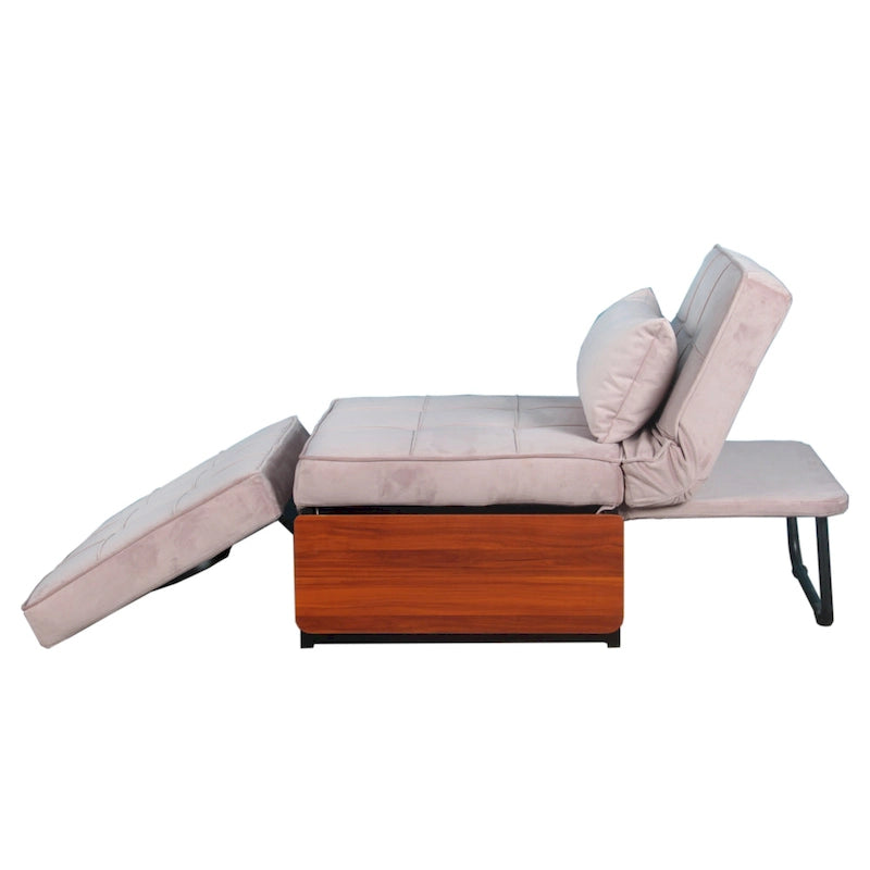 Poggiapiedi/futon convertibile assemblato Hattie di Furniture of America