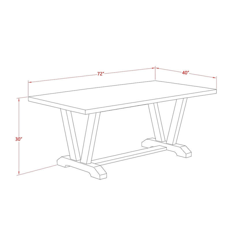 Set da tavolo da pranzo East West Furniture - un tavolo in legno e sedie Parsons in tessuto di lino crema, bianco lino (opzioni di pezzi)