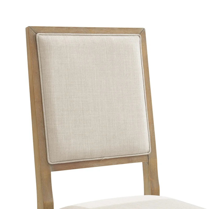Rustic Brown Upholstered Dining Chair with X-Back Design