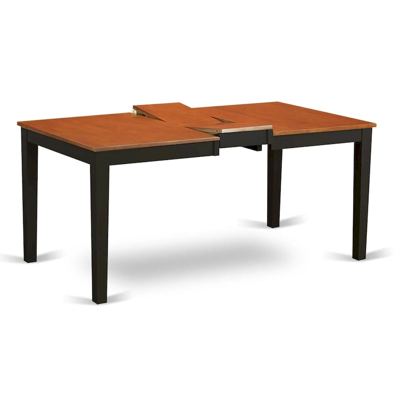 Set di Tavoli East West Furniture Composto da un Tavolo da Pranzo Rettangolare con Foglia a Farfalla e Sedie da Pranzo (Opzioni Tipo di Seduta della Sedia)