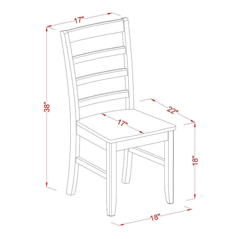 Set di Tavoli East West Furniture Composto da un Tavolo da Pranzo Rettangolare con Foglia a Farfalla e Sedie da Pranzo (Opzioni Tipo di Seduta della Sedia)