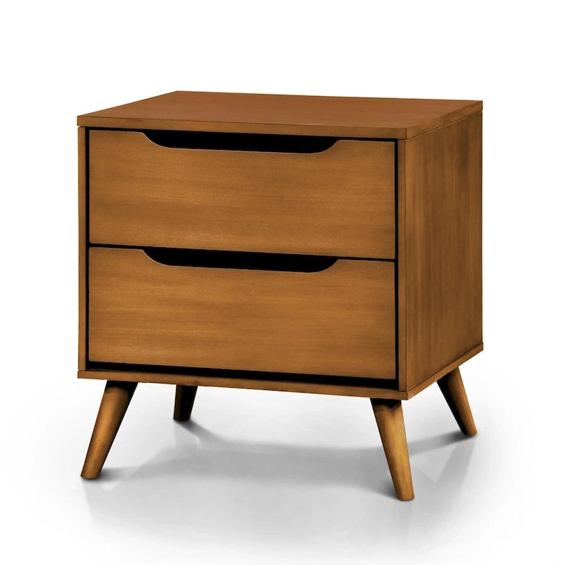 Set letto Fopp in 3 pezzi in legno di rovere di metà secolo di Furniture of America