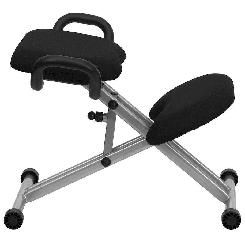 Black Kneeling Chair with Handles for Office