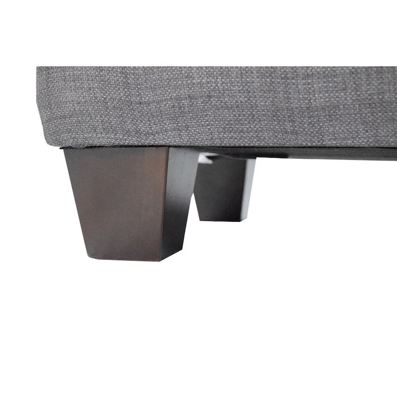 La panca portascarpe trapuntata Sole Secret con strass grigio-rosso