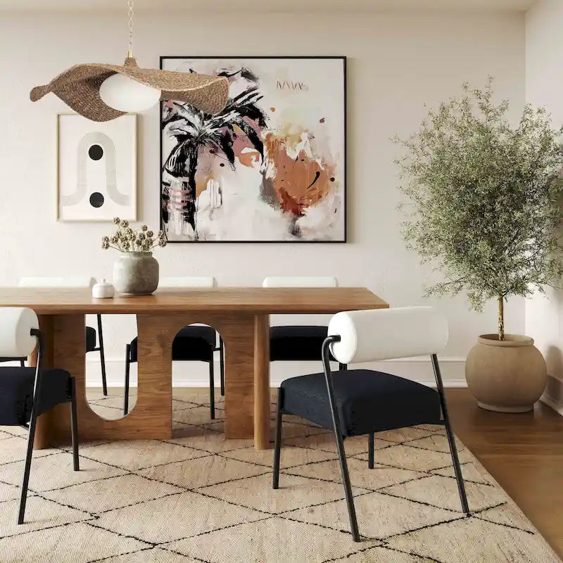 Tavolo da pranzo rettangolare Satra in noce - 92L x 39,3P x 30A