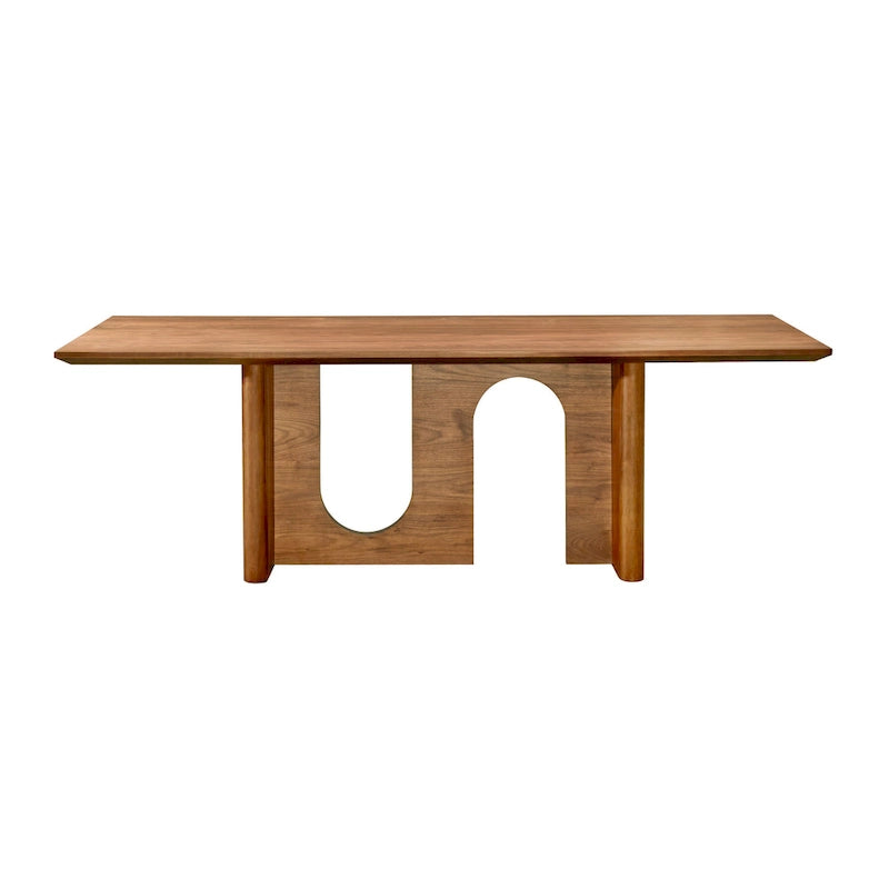 Tavolo da pranzo rettangolare Satra in noce - 92L x 39,3P x 30A