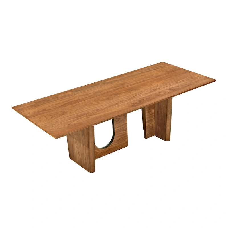 Tavolo da pranzo rettangolare Satra in noce - 92L x 39,3P x 30A