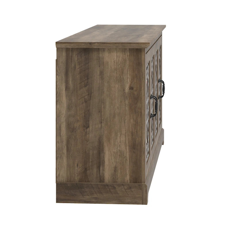 GALANO Calidia, mobile TV a 4 ante largo, grigio pietra, 173,2 cm, per TV fino a 75 pollici - 173,2 L x 43,4 P x 74,4 H cm