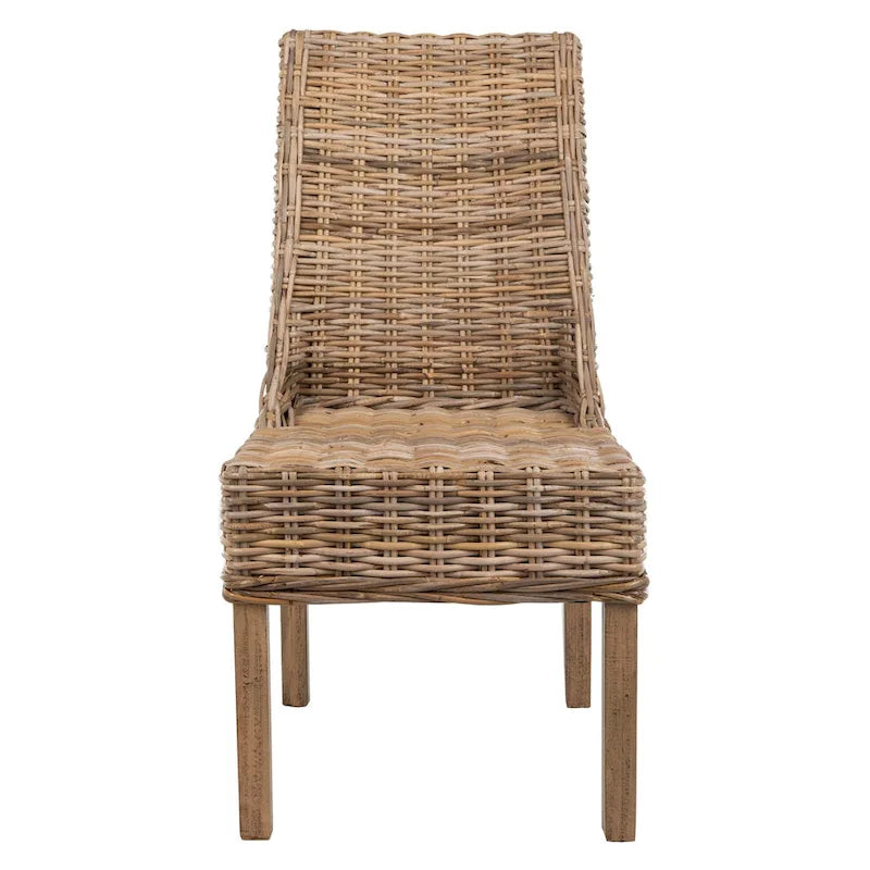 SAFAVIEH Charolette Poltroncine da interno in vimini marrone con braccioli inclinati (Set di 2) - 20 x 24 x 39 - 20Lx24Px39H
