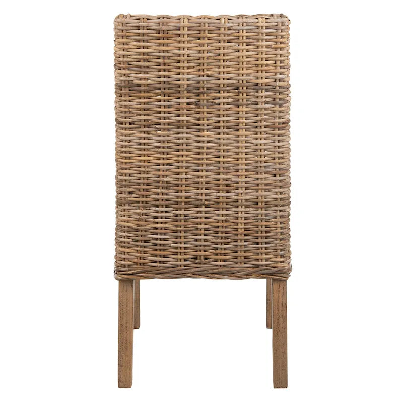 SAFAVIEH Charolette Poltroncine da interno in vimini marrone con braccioli inclinati (Set di 2) - 20 x 24 x 39 - 20Lx24Px39H