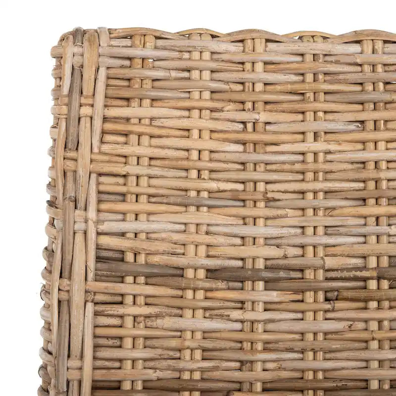 SAFAVIEH Charolette Poltroncine da interno in vimini marrone con braccioli inclinati (Set di 2) - 20 x 24 x 39 - 20Lx24Px39H