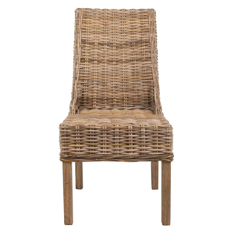 SAFAVIEH Charolette Poltroncine da interno in vimini marrone con braccioli inclinati (Set di 2) - 20 x 24 x 39 - 20Lx24Px39H