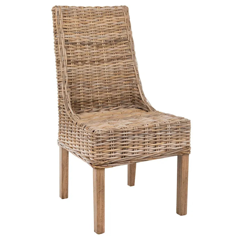 SAFAVIEH Charolette Poltroncine da interno in vimini marrone con braccioli inclinati (Set di 2) - 20 x 24 x 39 - 20Lx24Px39H