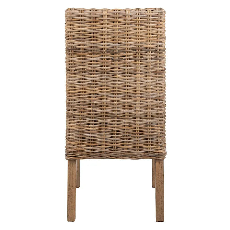 SAFAVIEH Charolette Poltroncine da interno in vimini marrone con braccioli inclinati (Set di 2) - 20 x 24 x 39 - 20Lx24Px39H