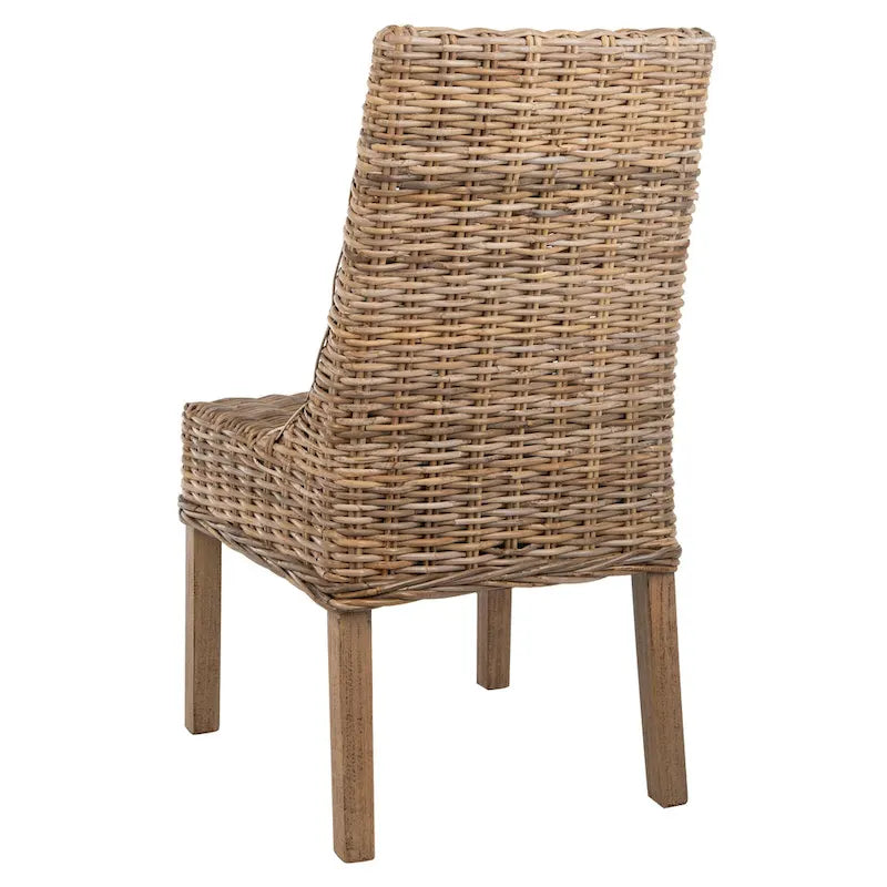 SAFAVIEH Charolette Poltroncine da interno in vimini marrone con braccioli inclinati (Set di 2) - 20 x 24 x 39 - 20Lx24Px39H