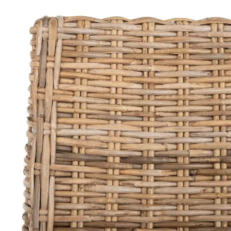 SAFAVIEH Charolette Poltroncine da interno in vimini marrone con braccioli inclinati (Set di 2) - 20 x 24 x 39 - 20Lx24Px39H