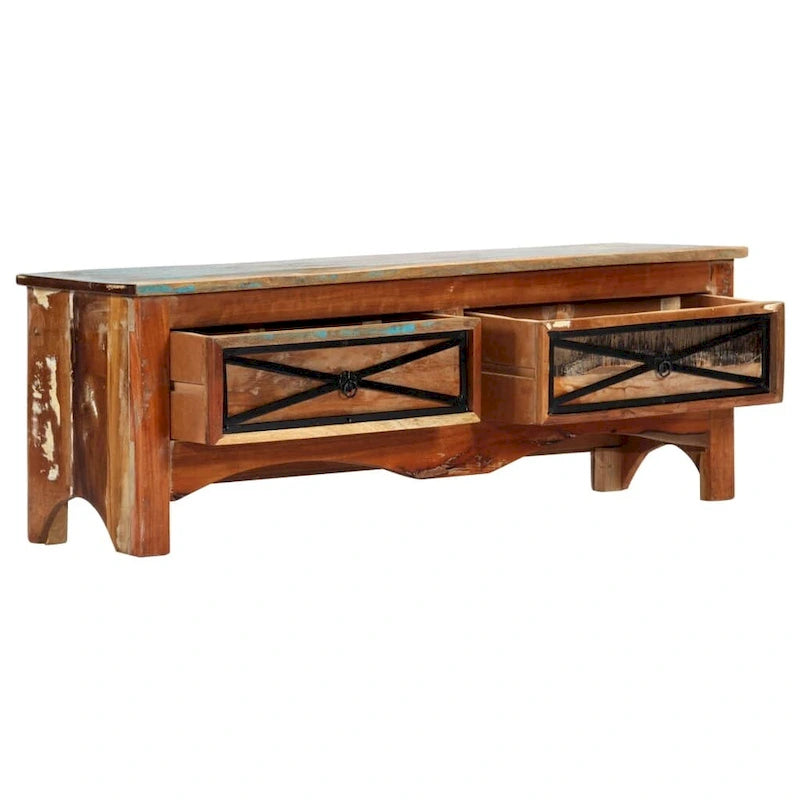 vidaXL Mobile TV 120x30x40 cm in Legno Massello di Recupero