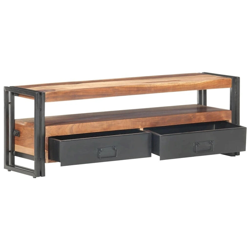 vidaXL Mobile Porta TV 120x30x40 cm in Legno Massello con Finitura