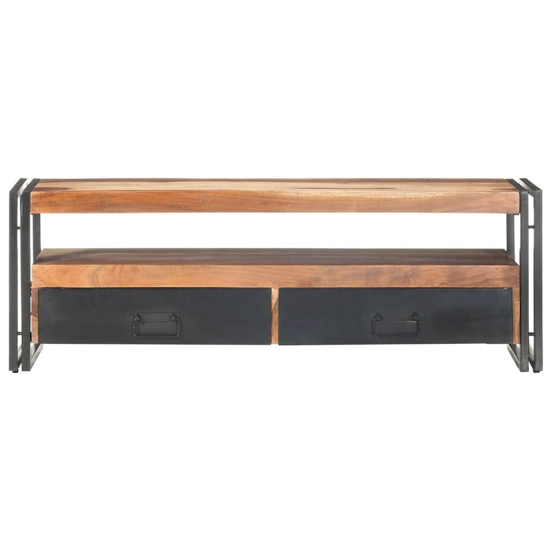 vidaXL Mobile Porta TV 120x30x40 cm in Legno Massello con Finitura