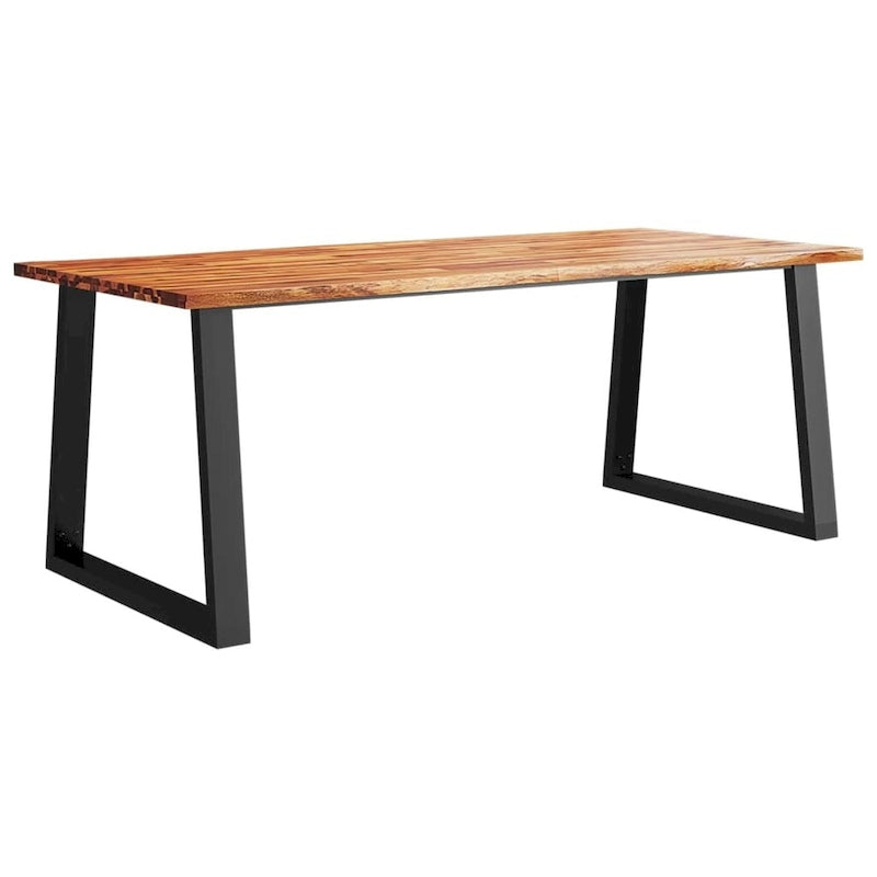 vidaXL Tavolo da pranzo con bordo vivo 200x90x75 cm in massello di acacia