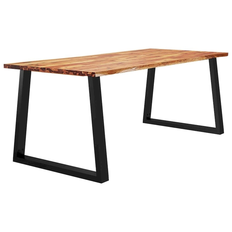 vidaXL Tavolo da pranzo con bordo vivo 200x90x75 cm in massello di acacia