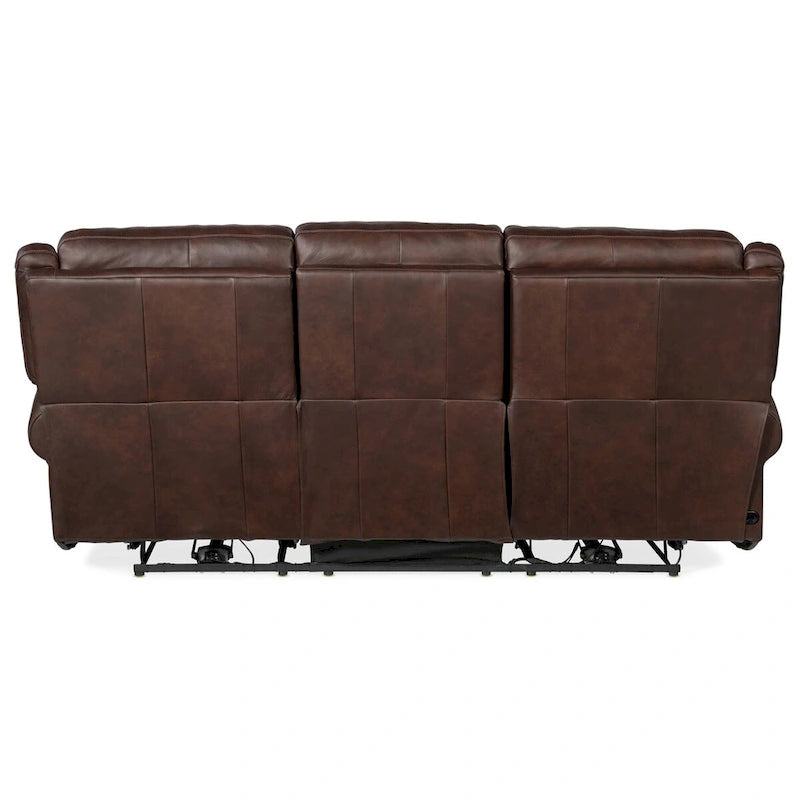 89" Leather Power Reclining Sofa with Headrest
