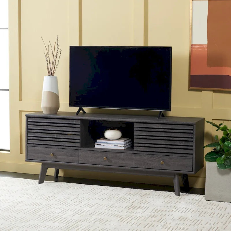 SAFAVIEH Ciera Mobile TV a 3 cassetti (TV a schermo piatto da 65") - 58.7 In. x 15.2 In. x 23.9 In. - 59Wx15Dx24H