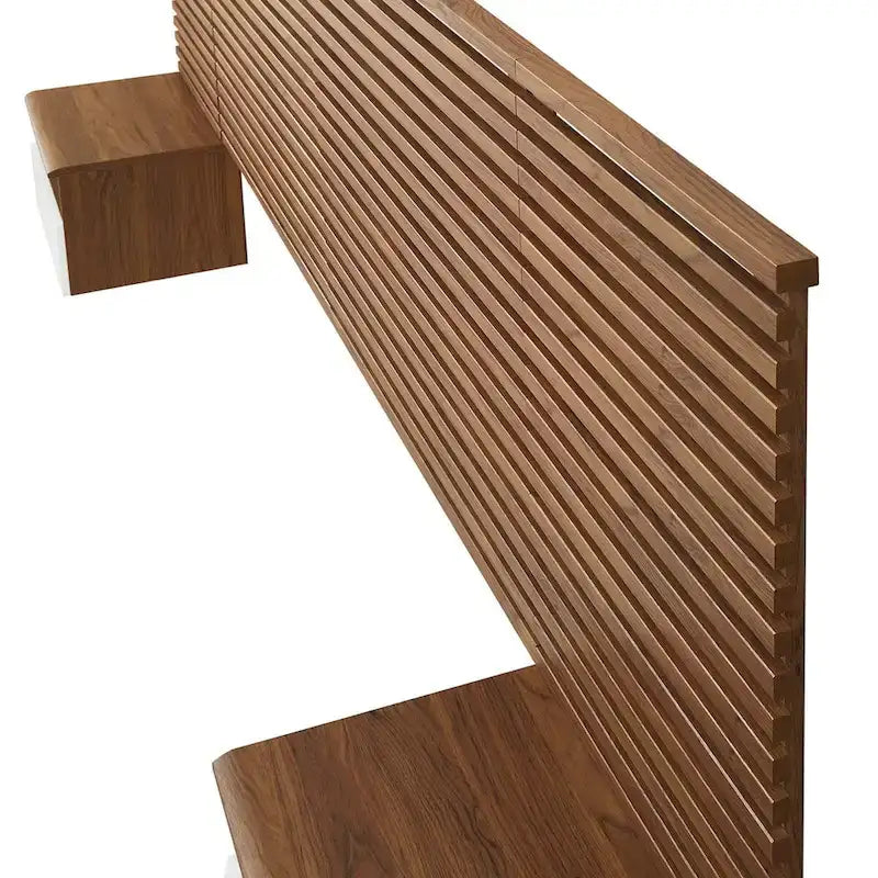 Render testata king da parete e comodini moderni