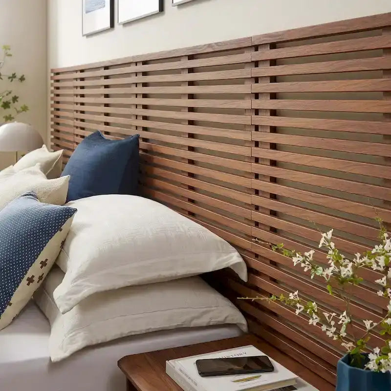 Render testata king da parete e comodini moderni