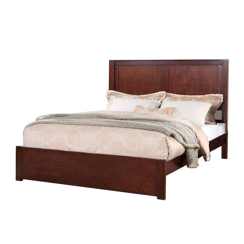 Letto matrimoniale in legno con testiera a 2 pannelli