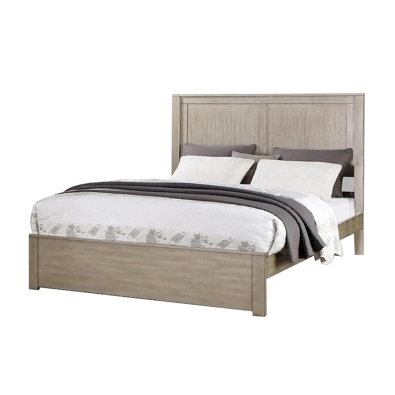 Letto matrimoniale in legno con testiera a 2 pannelli