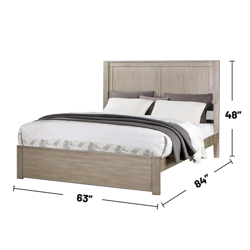 Letto matrimoniale in legno con testiera a 2 pannelli