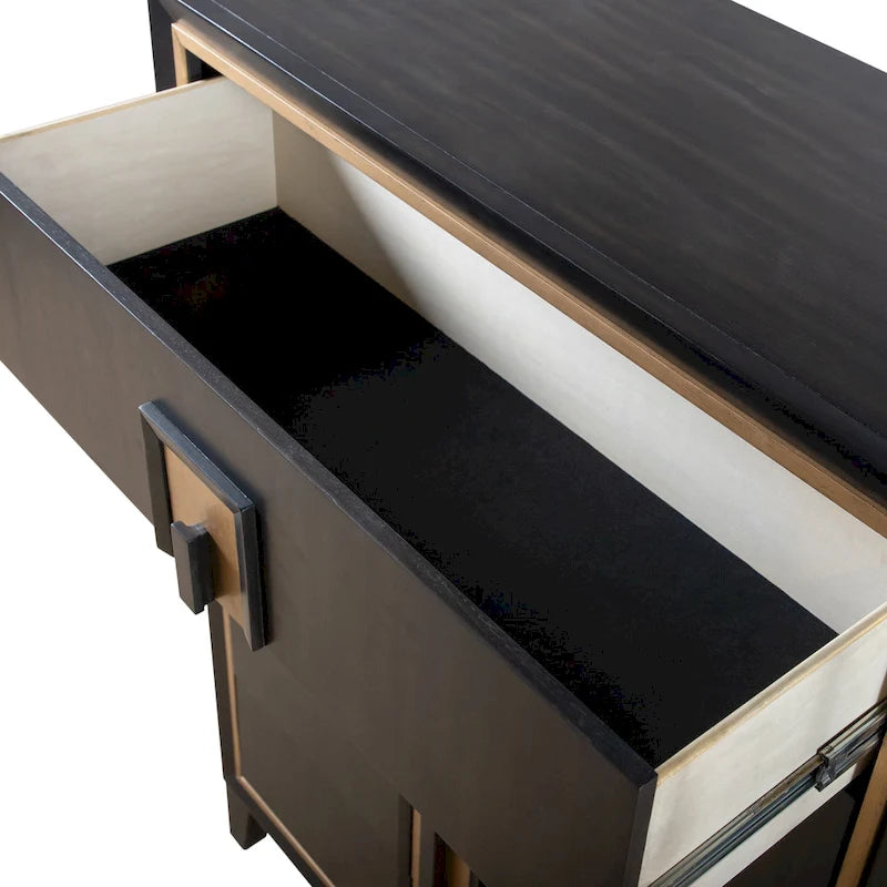 Cassettiera moderna a 5 cassetti Nyx in legno massiccio espresso Furniture of America