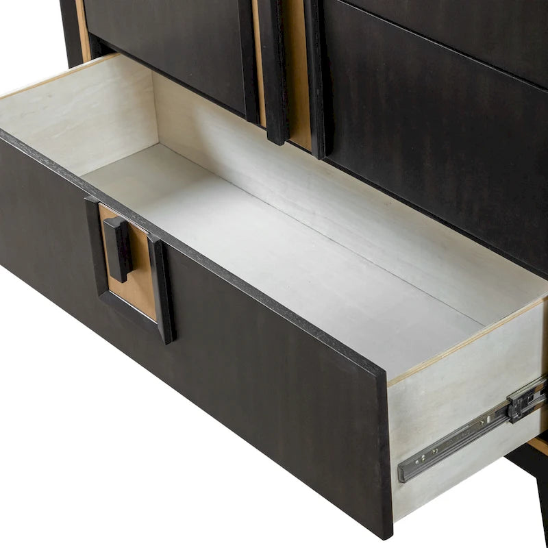 Cassettiera moderna a 5 cassetti Nyx in legno massiccio espresso Furniture of America