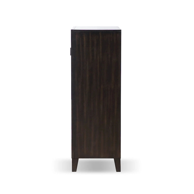 Cassettiera moderna a 5 cassetti Nyx in legno massiccio espresso Furniture of America