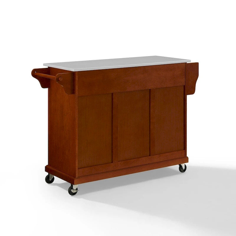 Carrello da cucina Crosley Full Size con piano in granito in ciliegio - 51,5 L x 18 P x 36,5 H