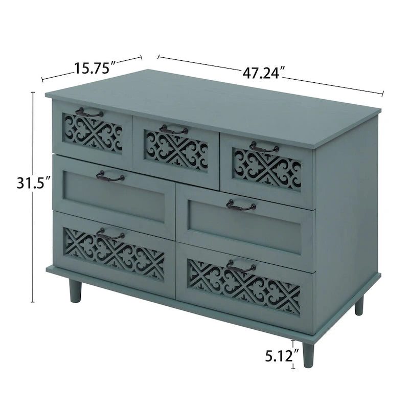Cassettiera a 7 cassetti American Furniture adatta per camera da letto - N/D